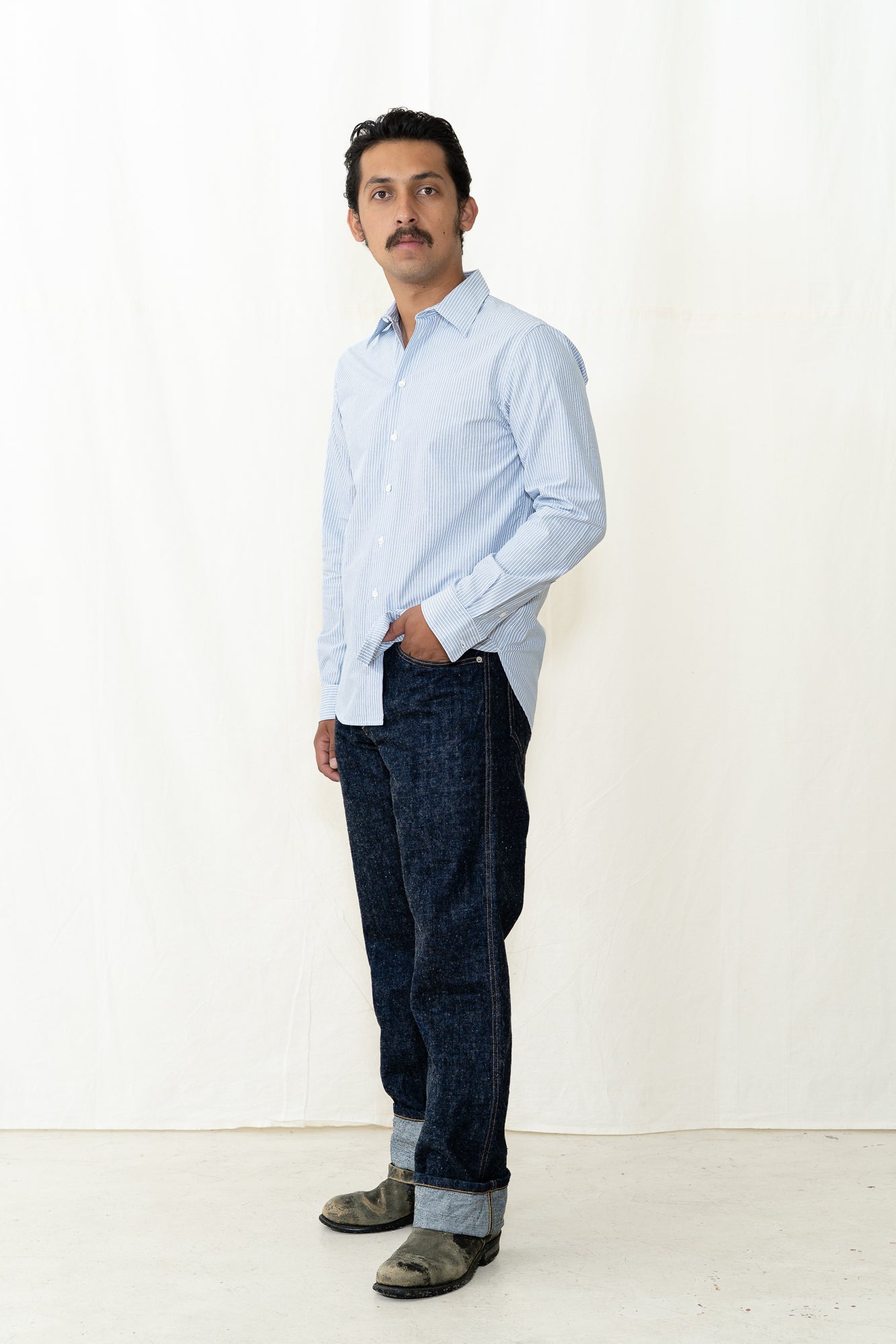 HANSEN Henri Shirt in Blue Stripes