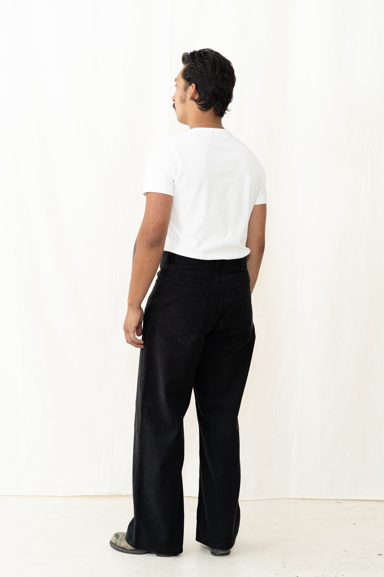 HANSEN Milan Straight Trouser-Washed Black