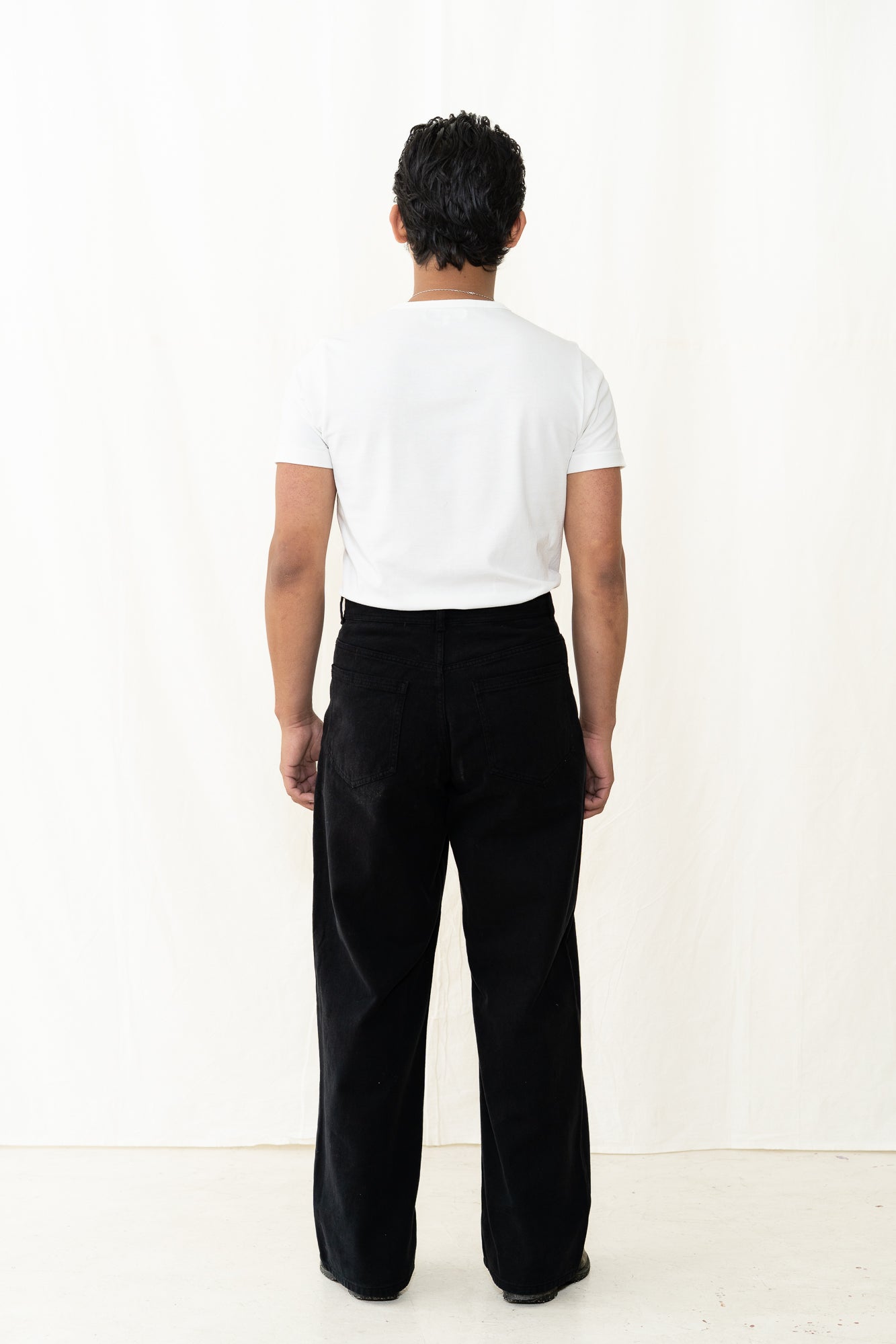 HANSEN Milan Straight Trouser-Washed Black
