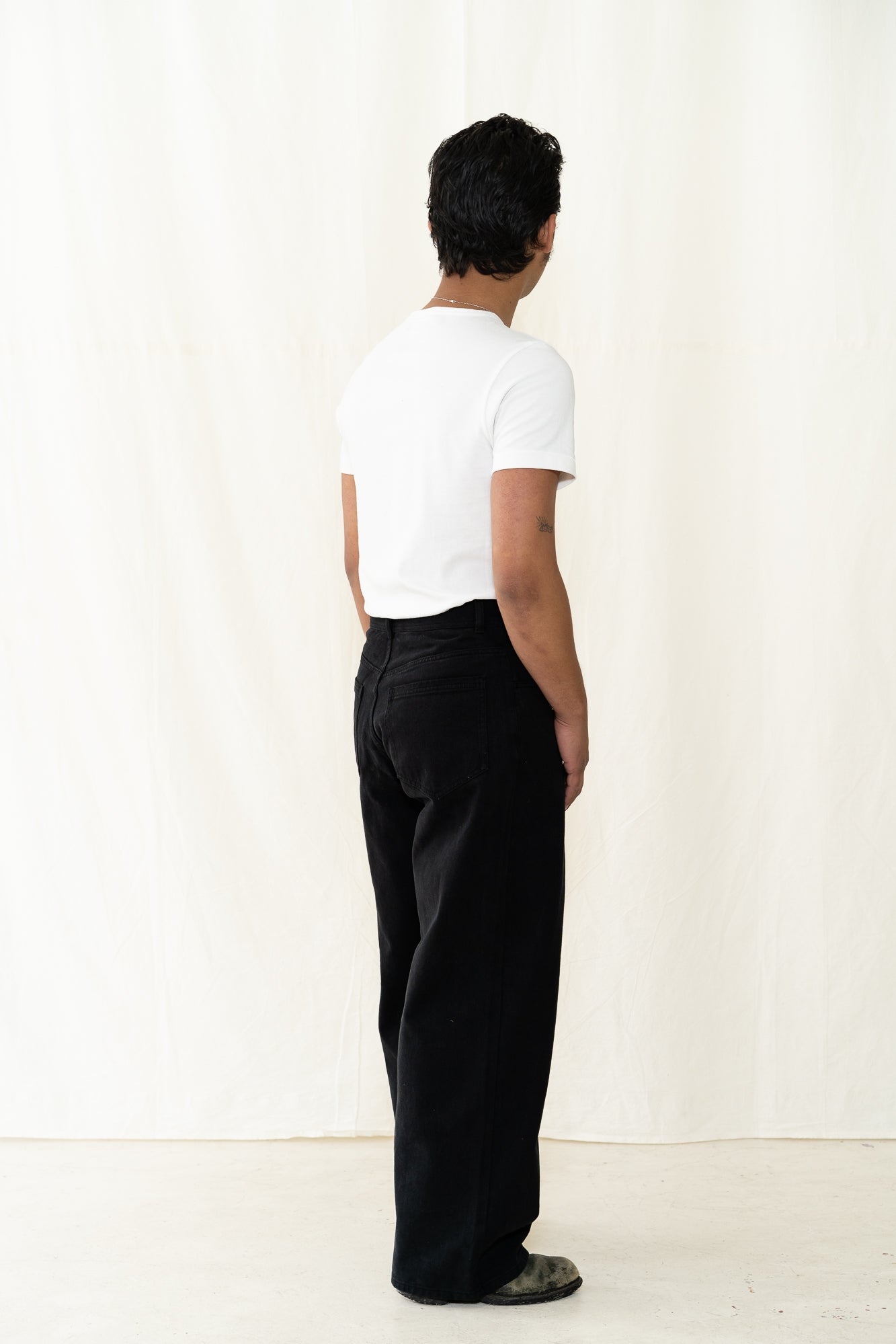 HANSEN Milan Straight Trouser-Washed Black