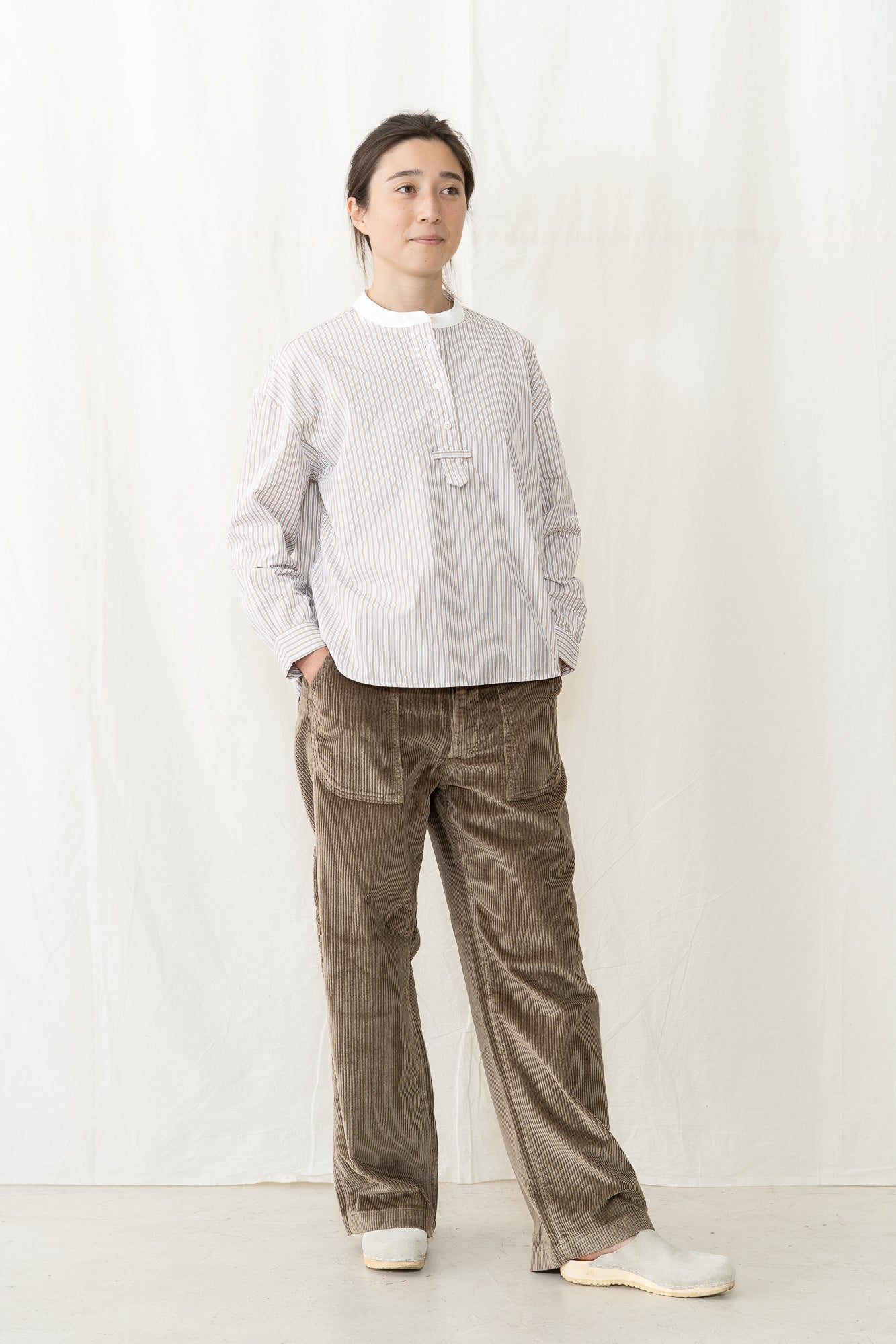Peppino Peppino Type 185 Native Shirt in Brown Stripe