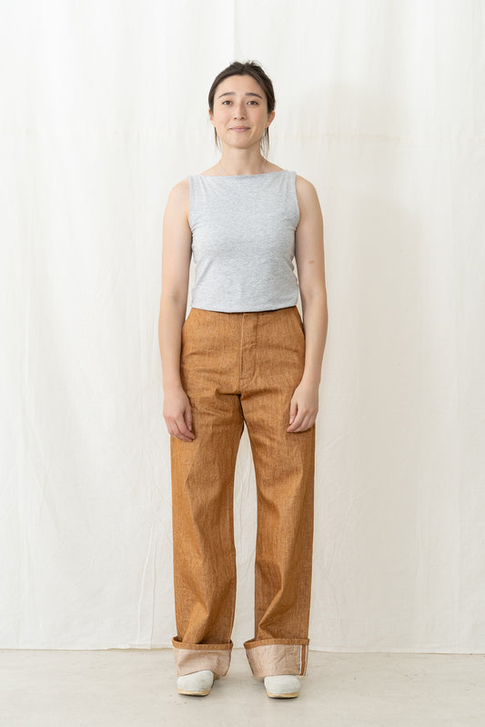 UQNATU Golden Brown Selvage Sailor Pant