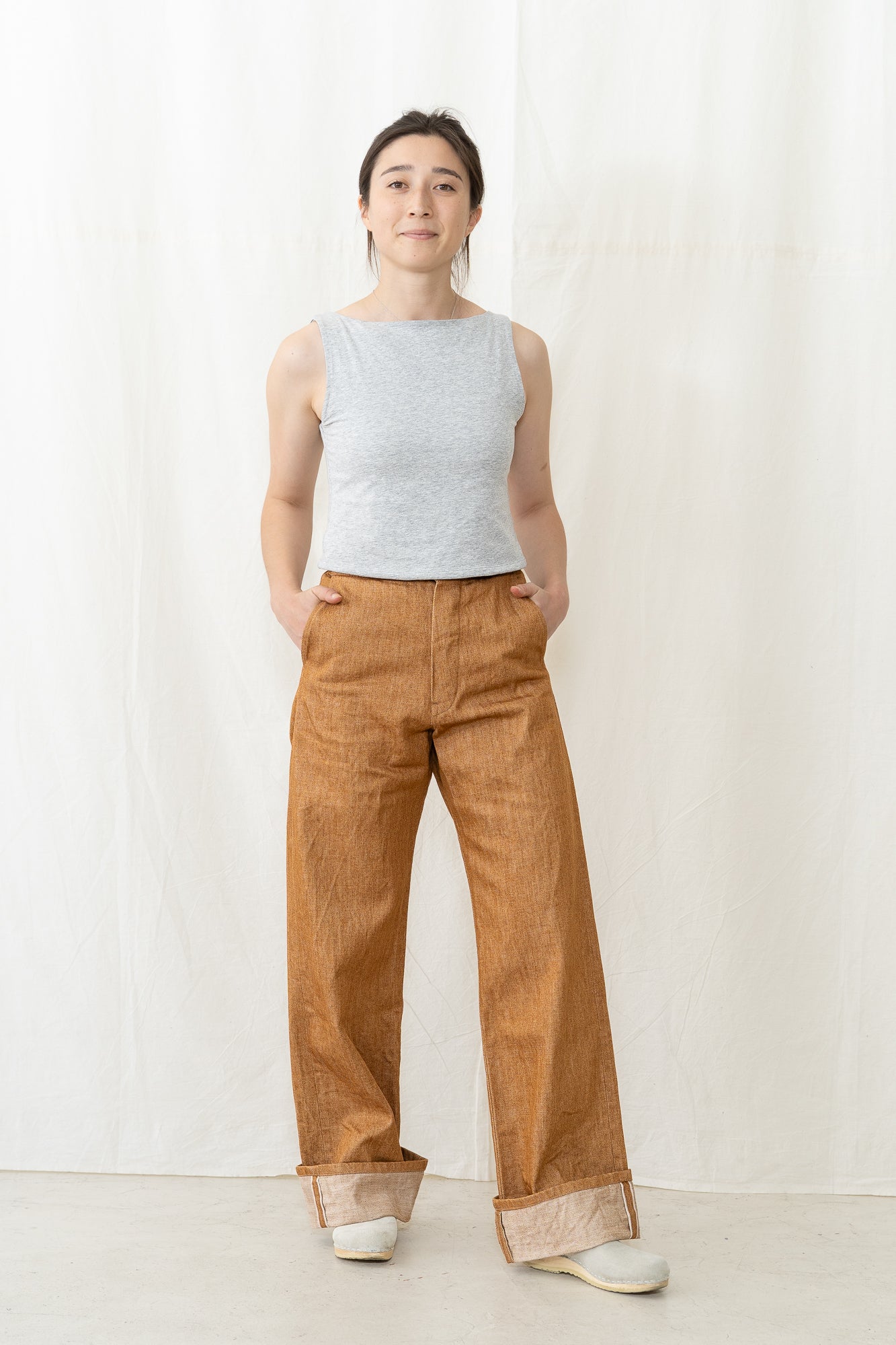 UQNATU Golden Brown Selvage Sailor Pant