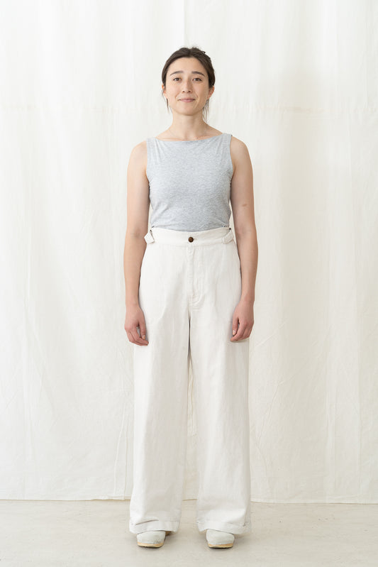 HYE SUN MUN Atelier Wide Pants in Off White