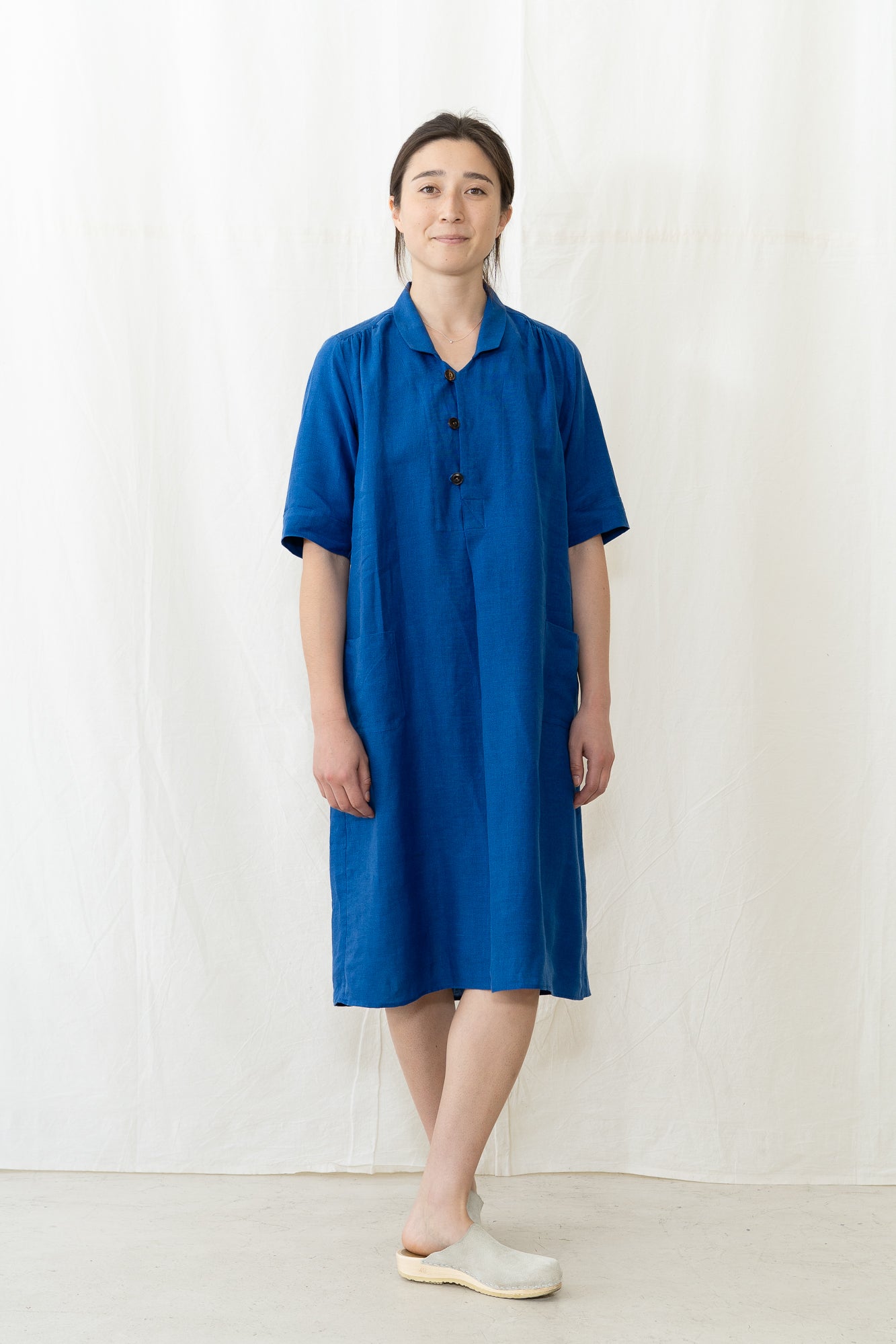 HYE SUN MUN Irina Dress in Azure Blue