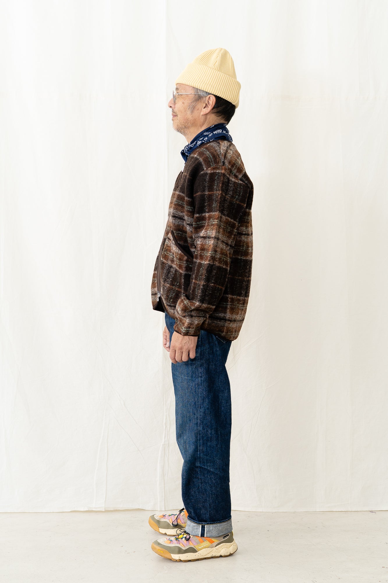 Universal Works Military Liner in Brown Fleece