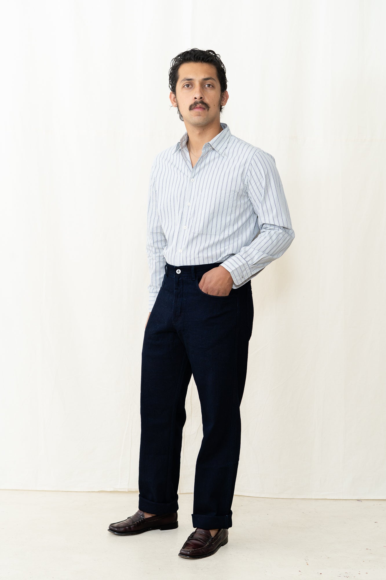 HANSEN Dean in Indigo Dobby
