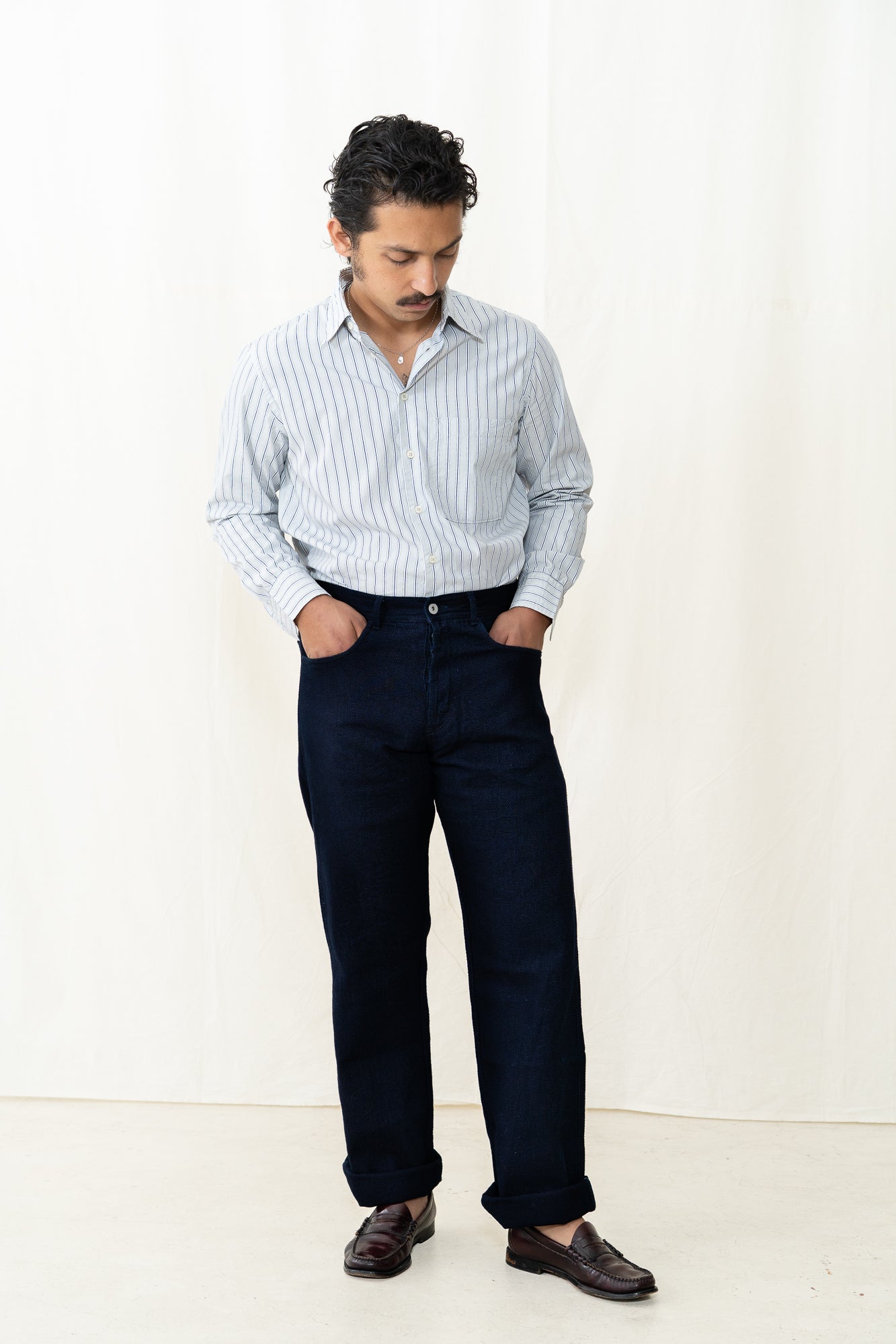 HANSEN Dean in Indigo Dobby