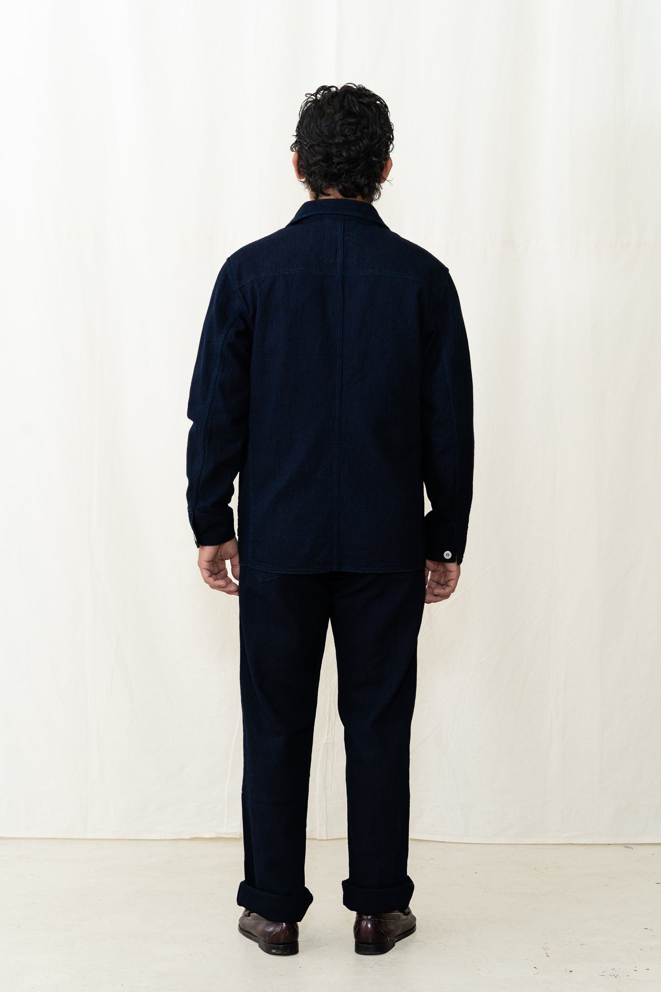 HANSEN Gary Blazer in Indigo Dobby