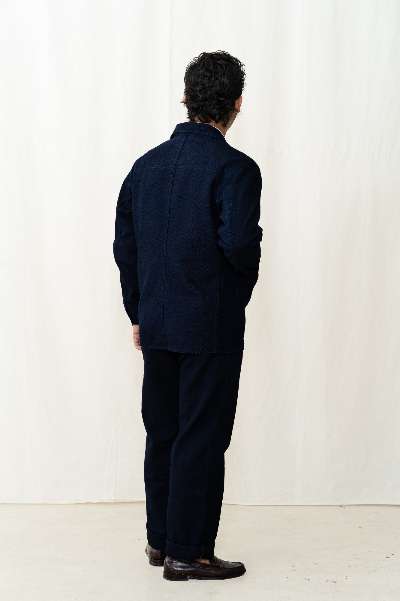 HANSEN Gary Blazer in Indigo Dobby