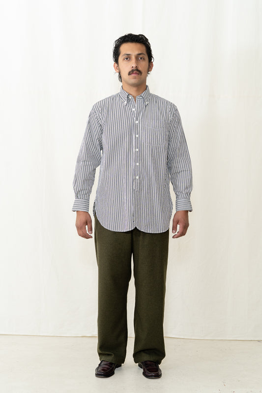 Engineered Garments BD Shirt in Brown Stripe
