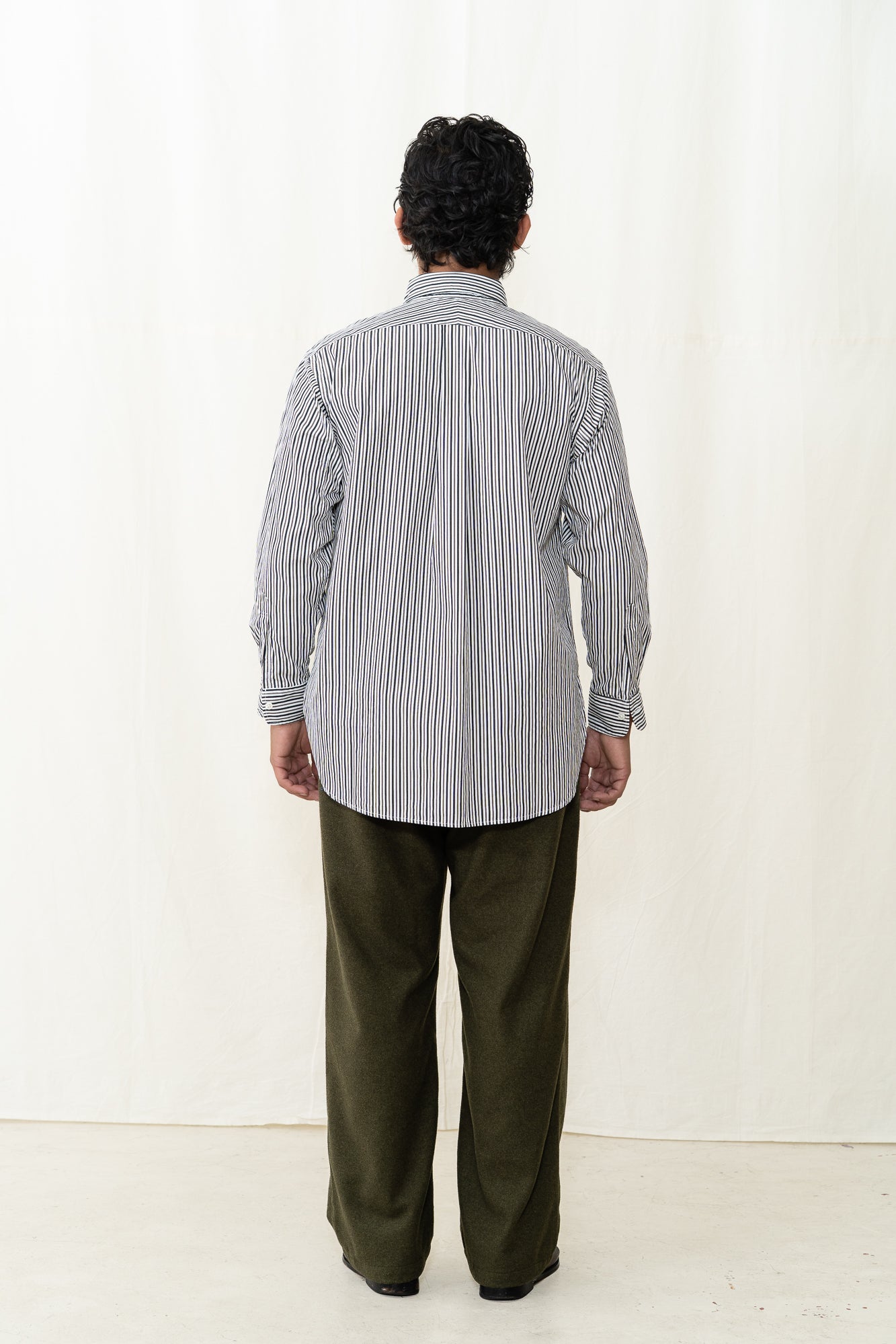 Engineered Garments BD Shirt in Brown Stripe