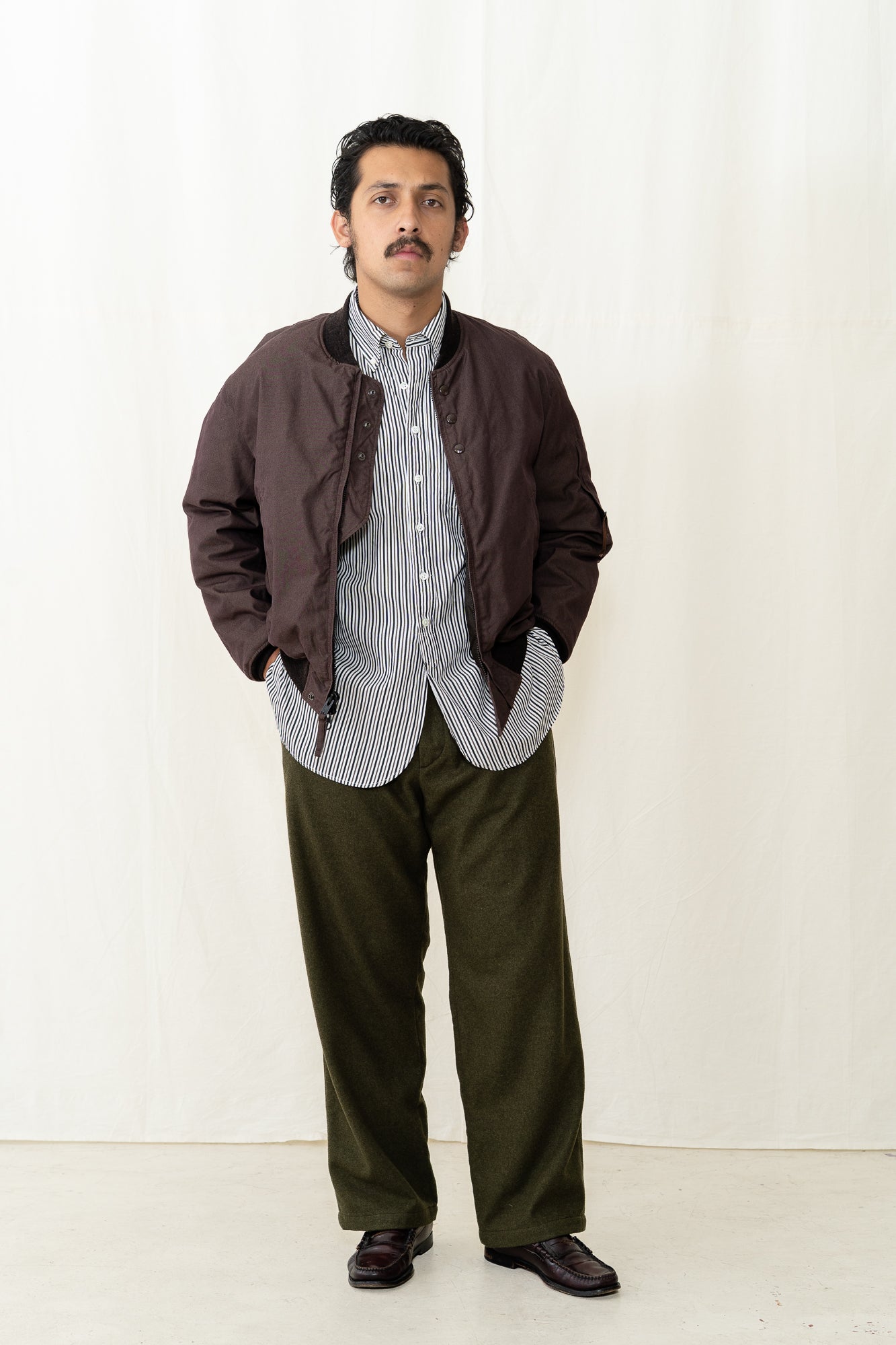 Engineered Garments Aviator Jacket in Brown
