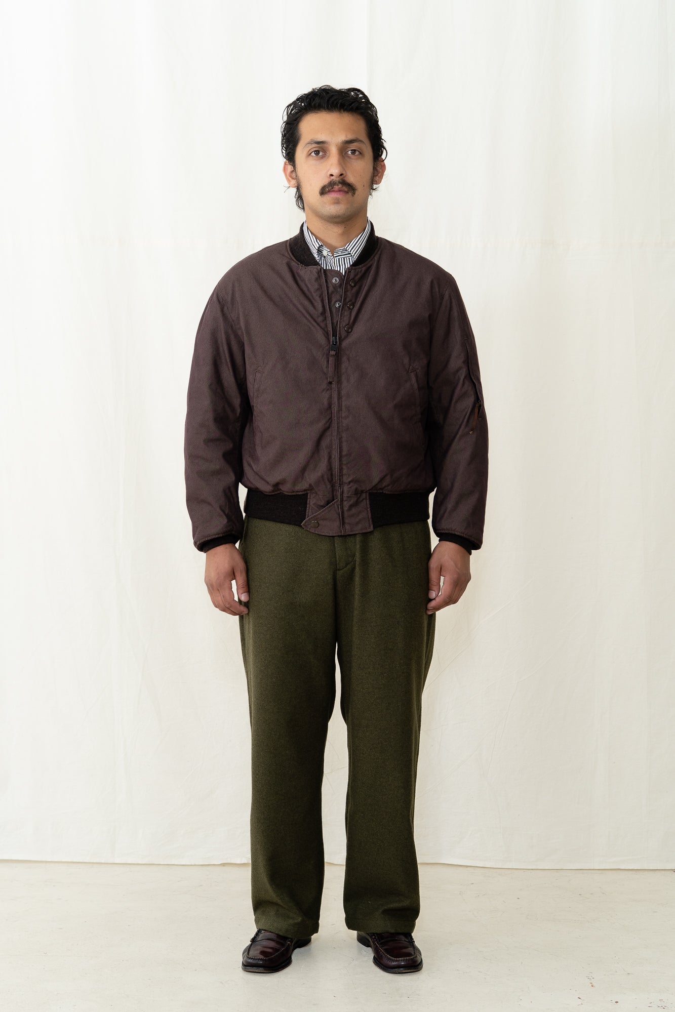 Engineered Garments Aviator Jacket in Brown