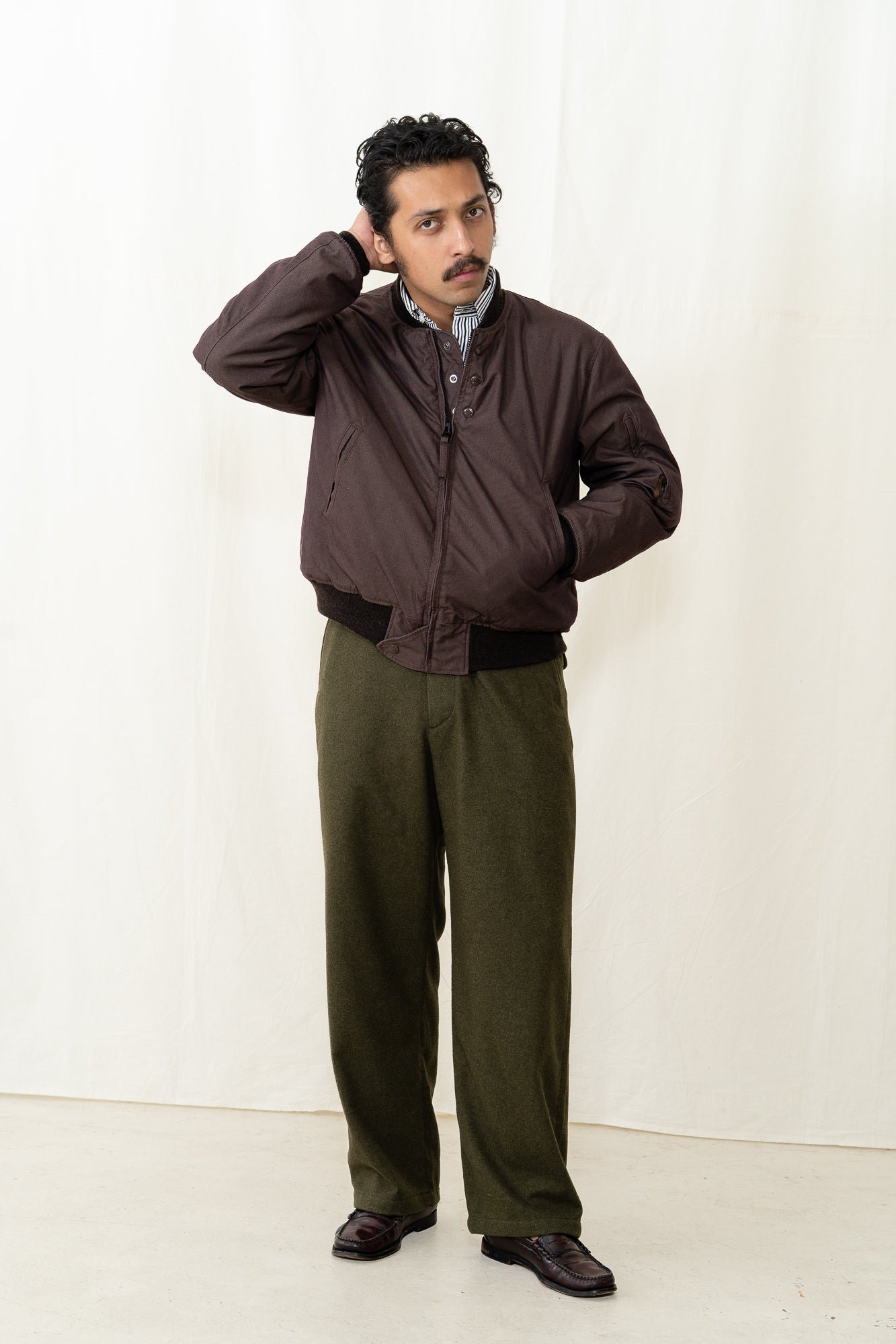 Engineered Garments Aviator Jacket in Brown