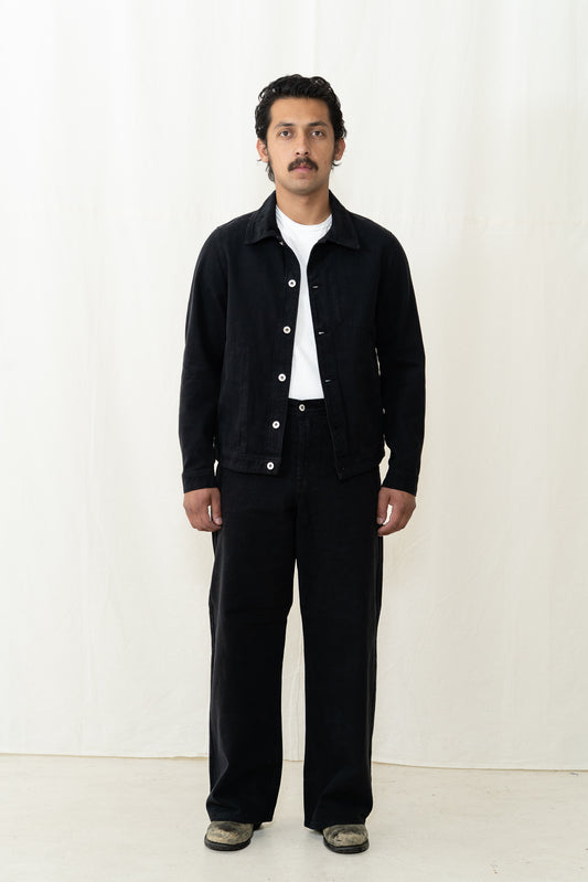 HANSEN Cosmo Workwear Jacket in Washed Black