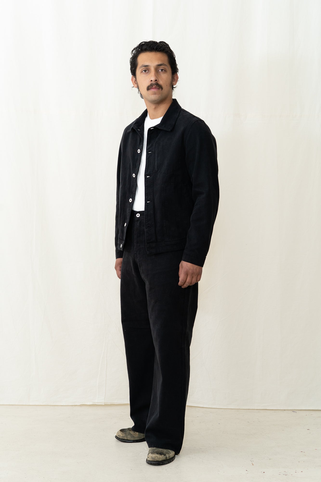 HANSEN Cosmo Workwear Jacket in Washed Black