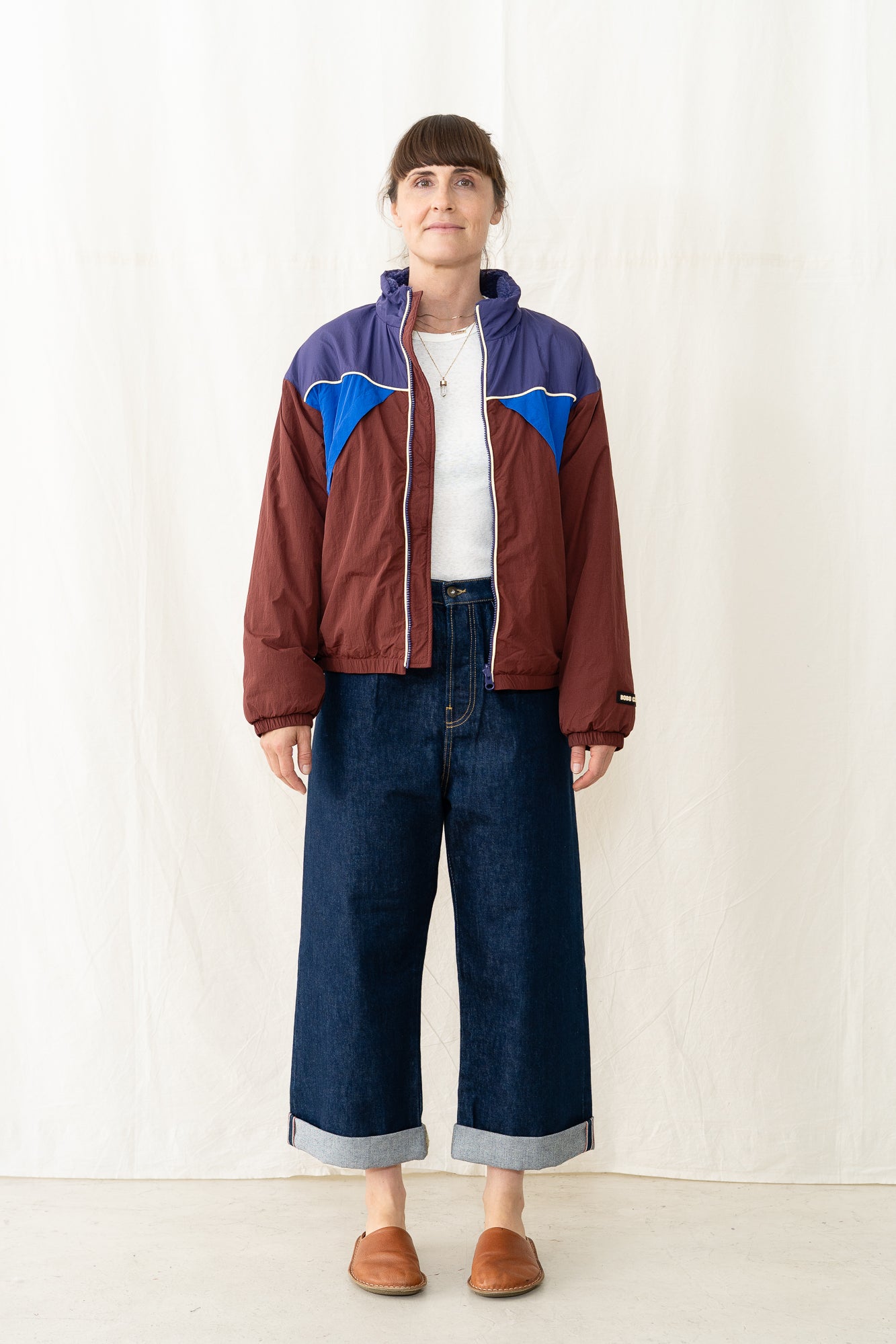 Bobo Choses Color Block Nylon Sherpa Puffer