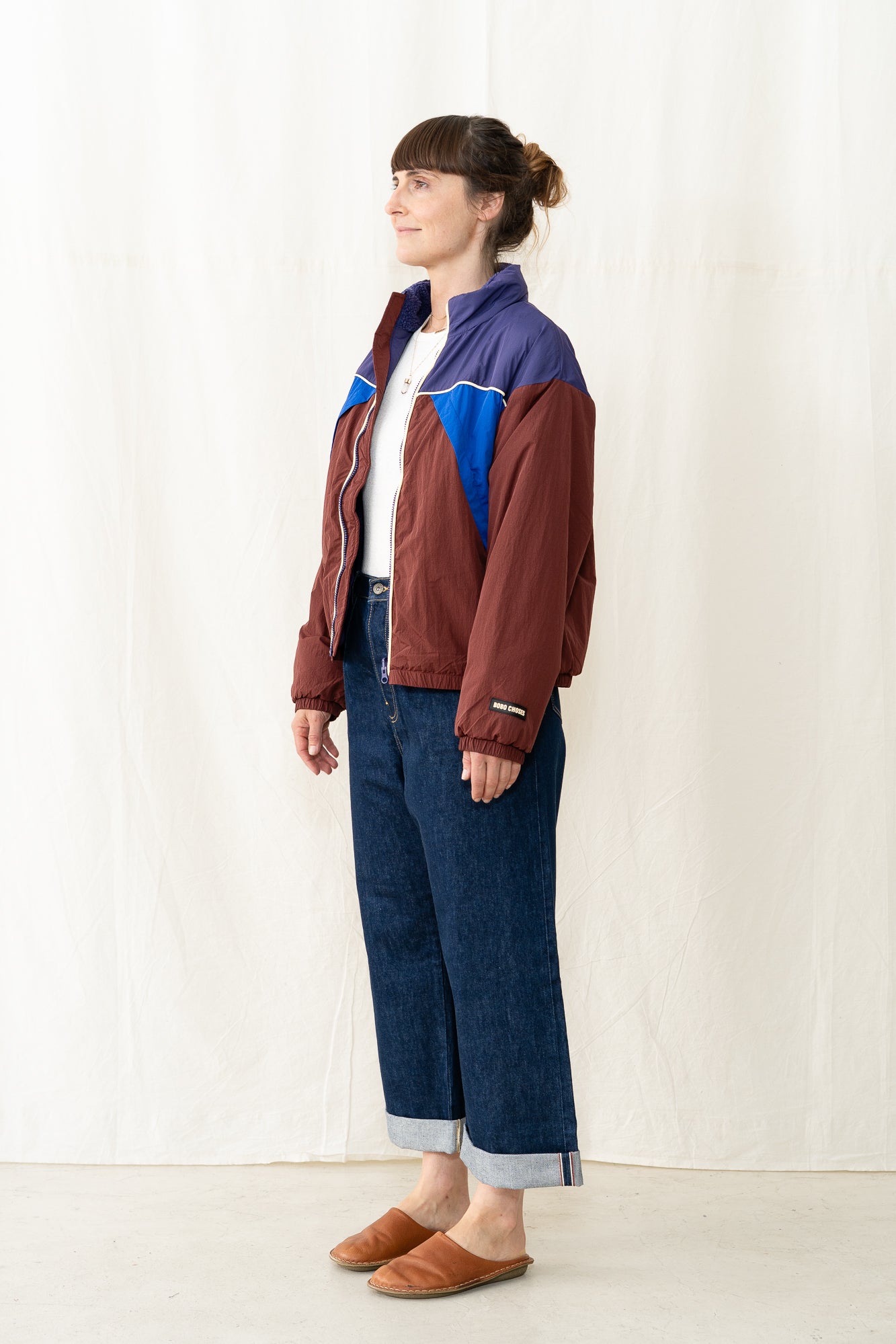 Bobo Choses Color Block Nylon Sherpa Puffer