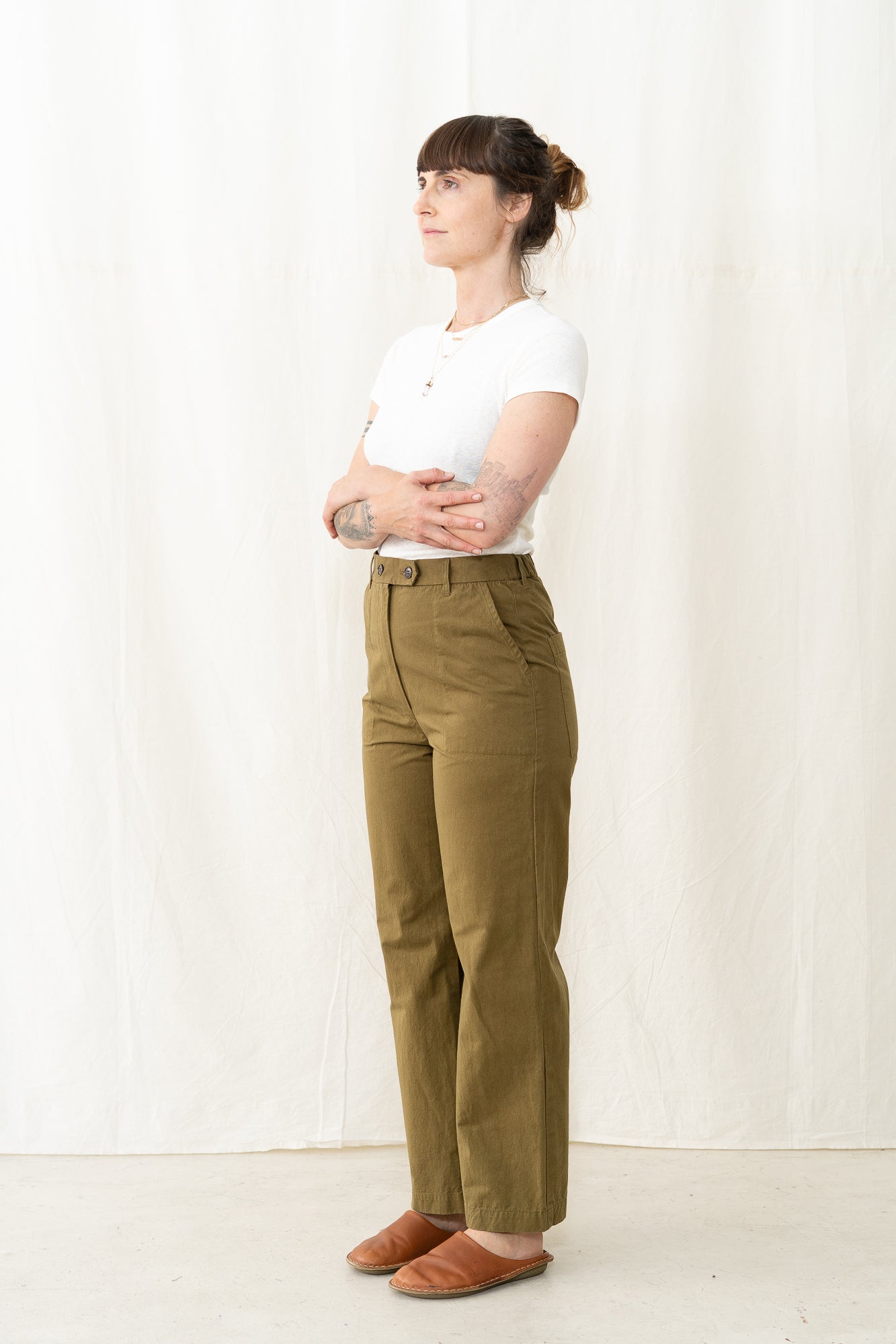 SARAHWEAR Carole Pant HD Twill Khaki