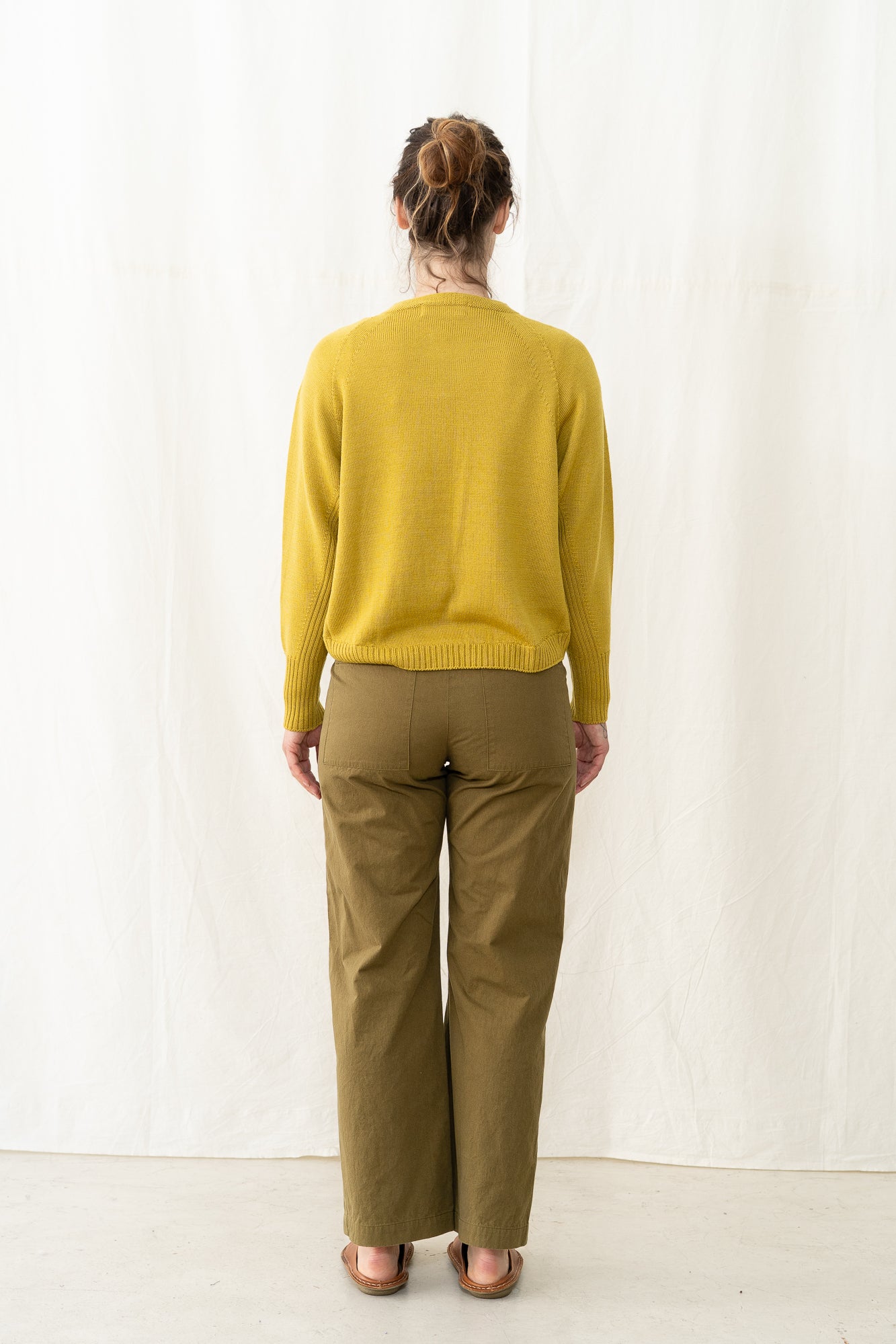SARAHWEAR Merino Crewneck Sweater in Mustard