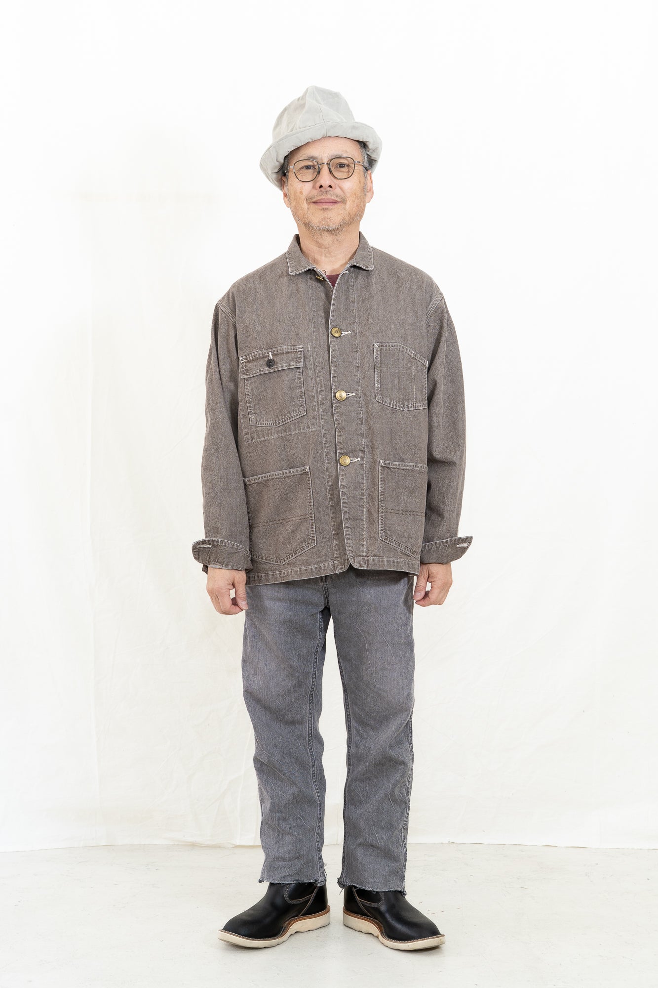 Chimala Brown Denim Short Chore Jacket